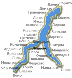 Карта Леццено