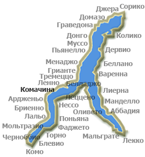 Карта Остров Комачина