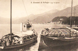 Старинные открытки Судоходство на озере Комо